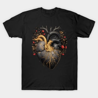 Intricate Anatomical Heart Design T-Shirt